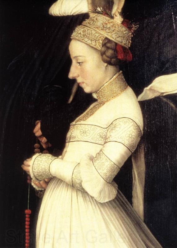 HOLBEIN, Hans the Younger Darmstadt Madonna (detail) sf France oil painting art